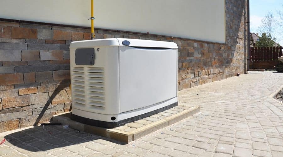 a residential standby generator run by gasoline